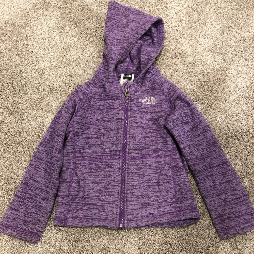Girls 4T The North Face fleece hooded jacket